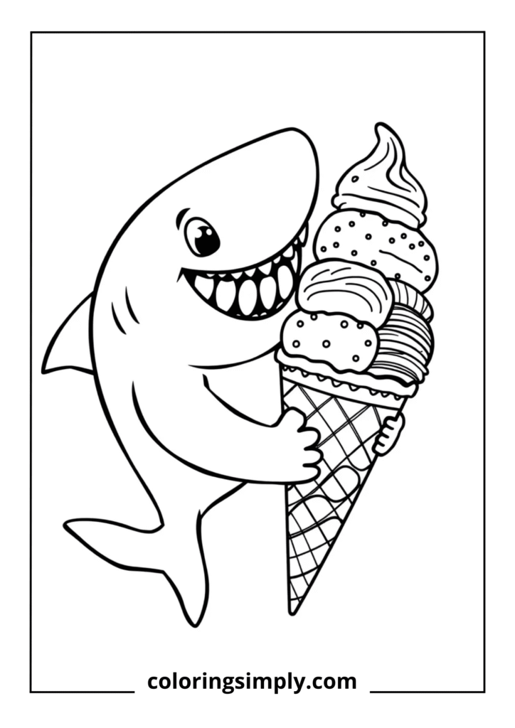 Shark Eating Ice Cream