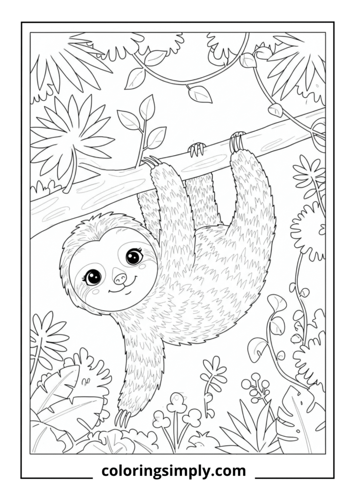 Sloth Hanging Upside Down