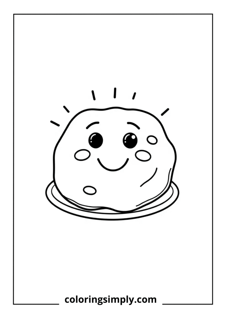 Smiling Pancake on Plate