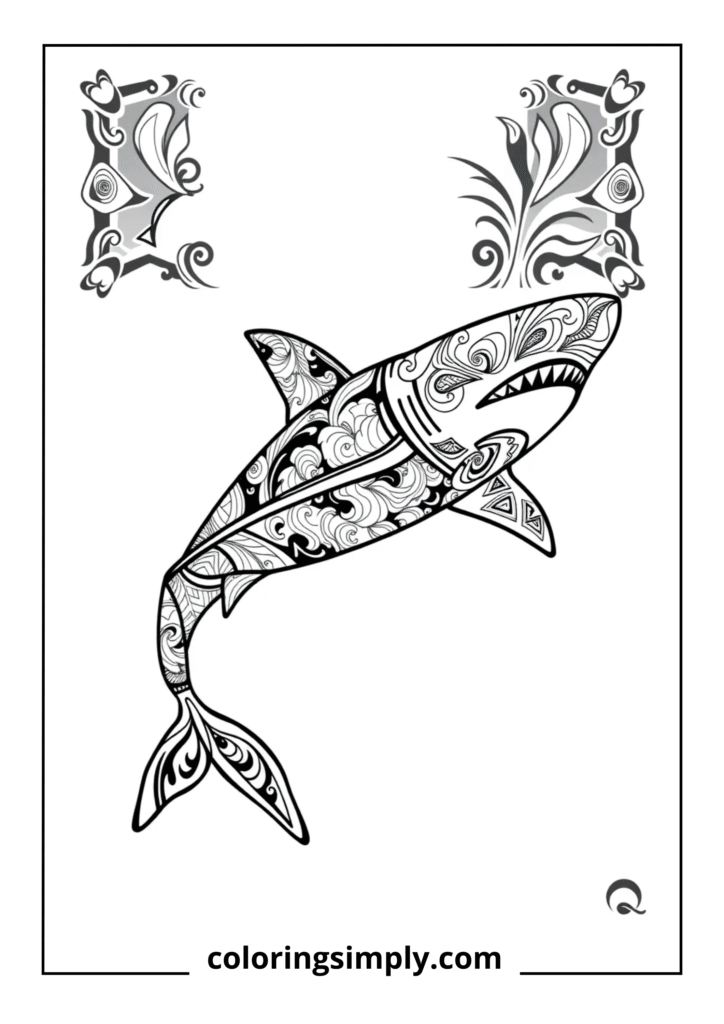 Tribal Shark Silhouette