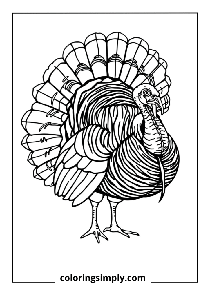 Turkey Displaying Tail Feathers