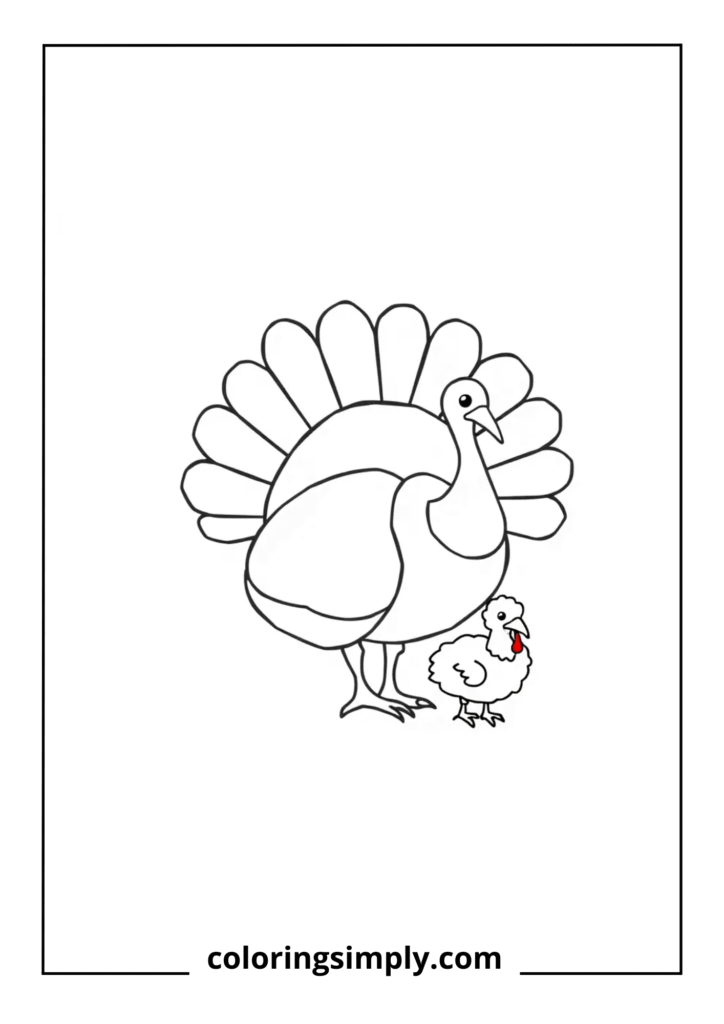 Turkey Family (Parent and Chick)