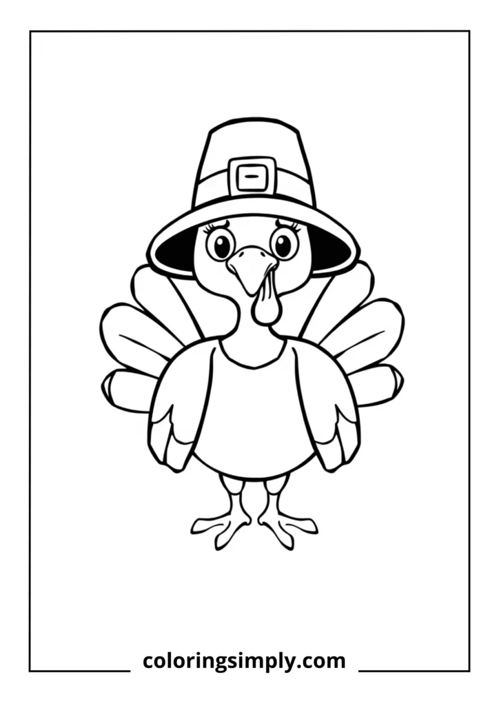 Turkey Wearing Pilgrim Hat