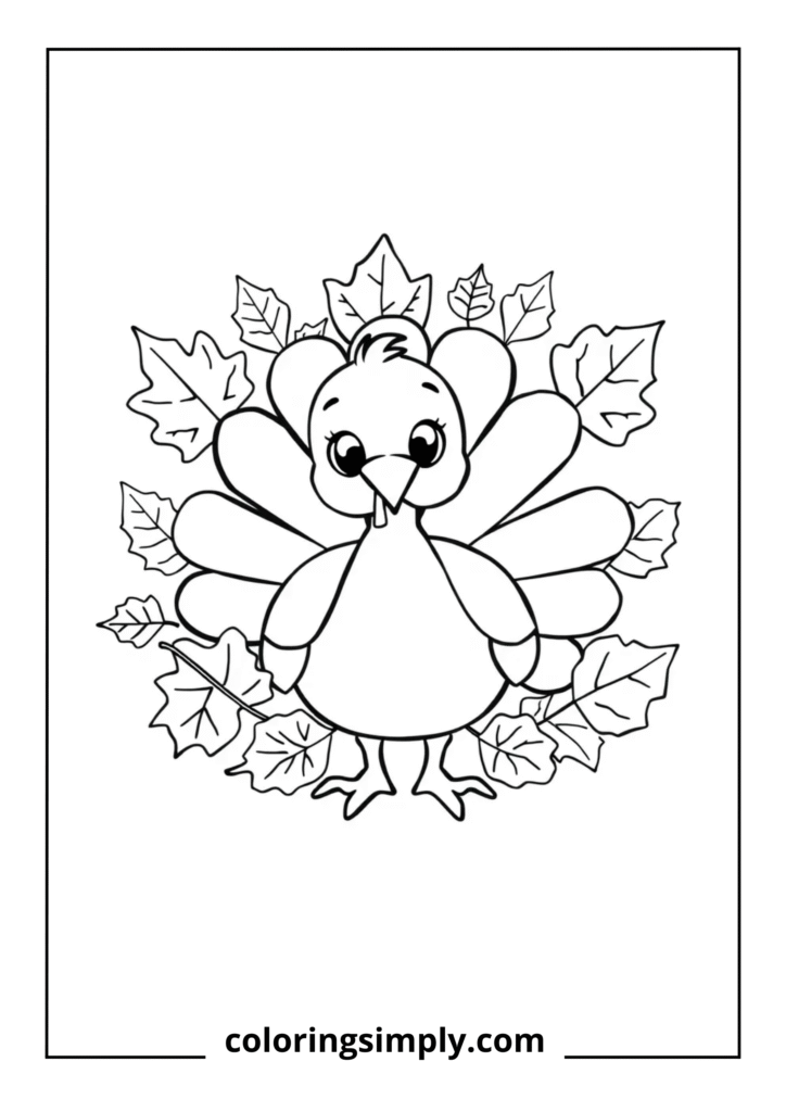 Turkey in Autumn Leaves