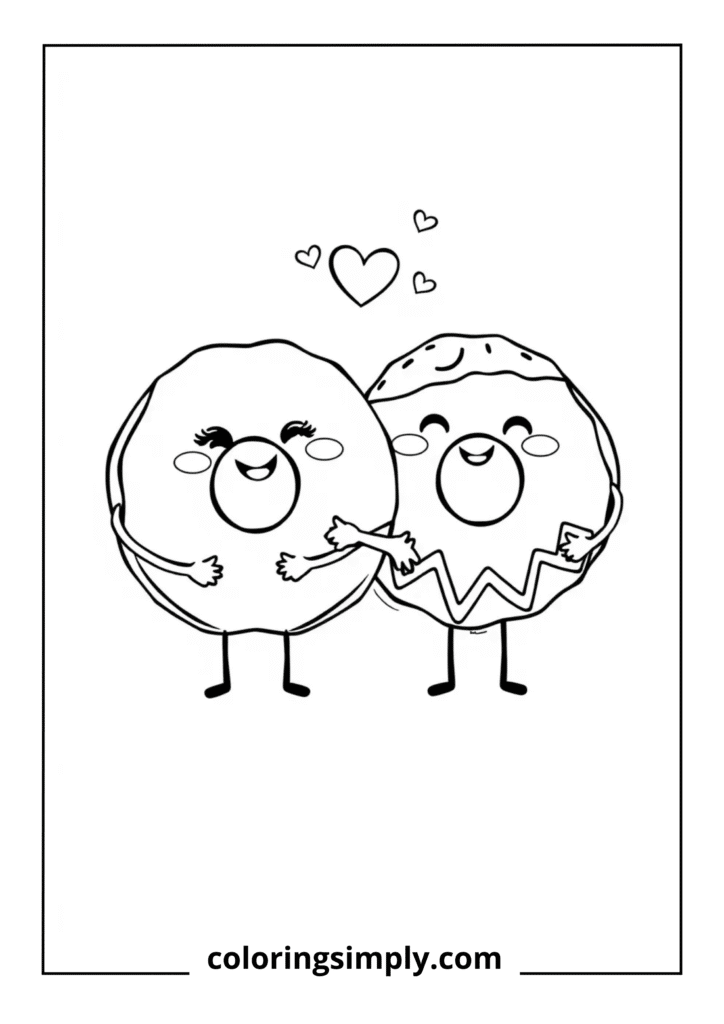 Twin Donuts Hugging
