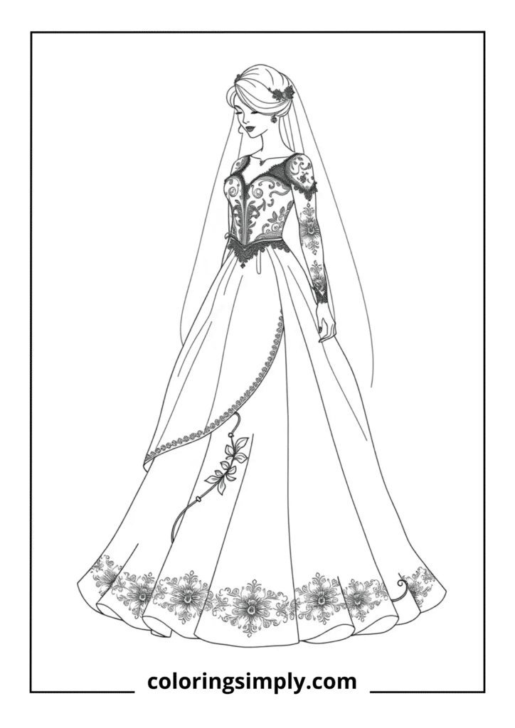 Wedding Dress with Cathedral Train