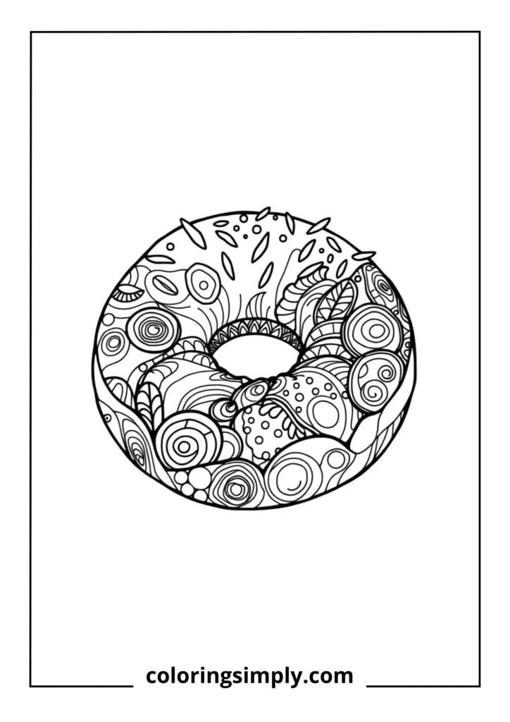 Zentangle-Inspired Donut