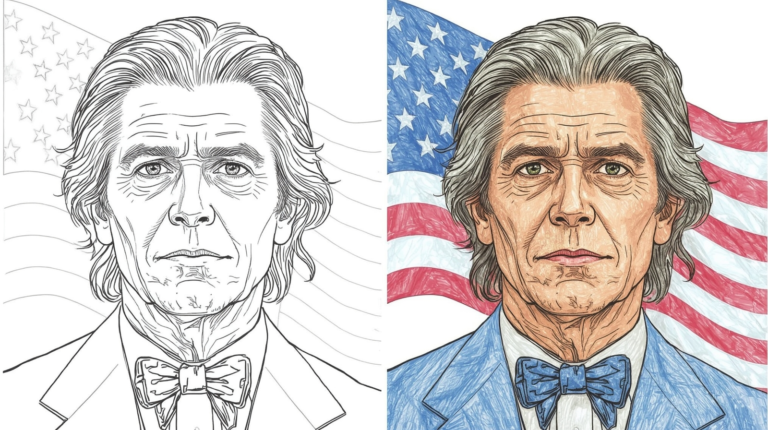 american flag coloring page