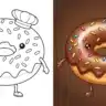 donut coloring pages
