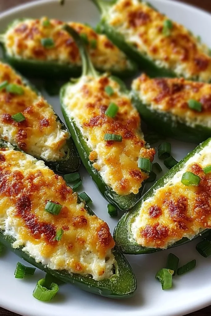 Delicious easy creamy jalapeño poppers appetizer on a plate